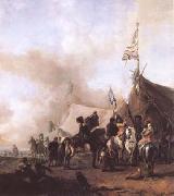 WOUWERMAN, Philips Cavalry at a Sutler's Booth (mk25) painting